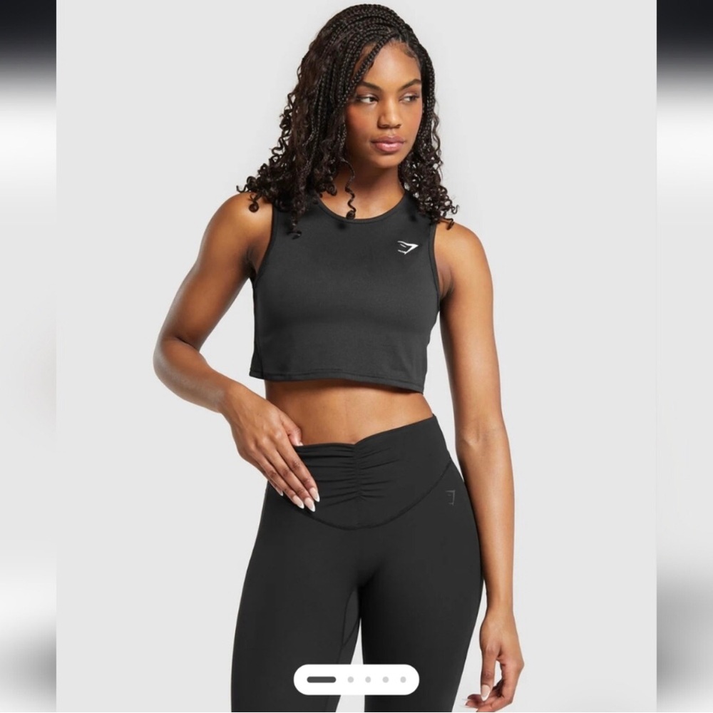 NWOT Gymshark Women's Training Black Crop Tank Top